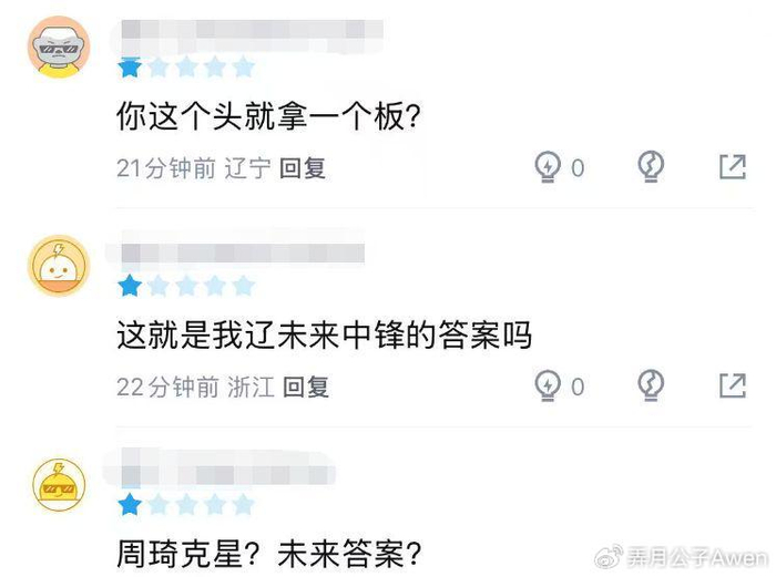 张陈治锋本赛季表现低迷 难担辽篮内线重任